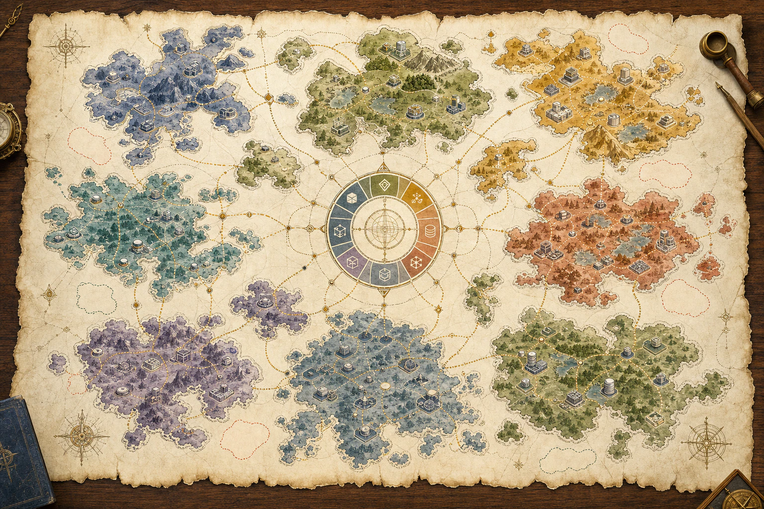 Original editorial artwork for Modeling Multi-Account, Multi-Region AWS Environments at Scale