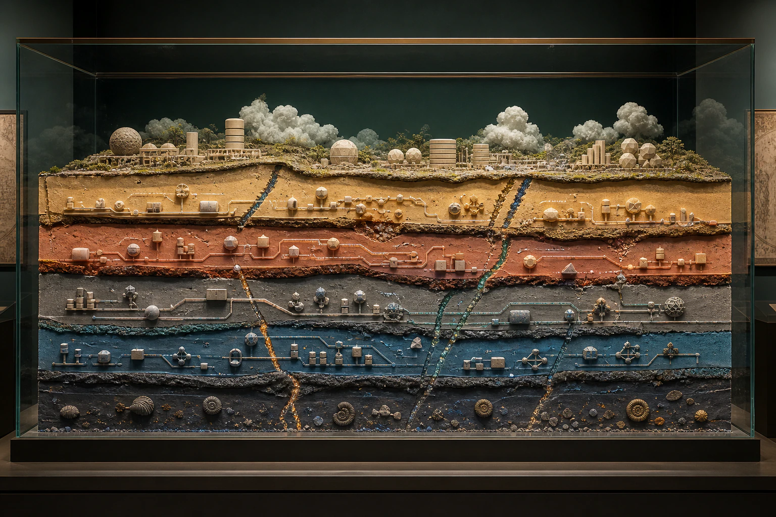 Original editorial visualization for Infrastructure Timeline and Drift Explorer